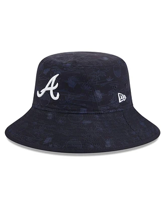 New Era Men's Navy Atlanta Braves 2025 Spring Training All Over Print Bucket Hat