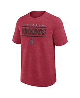 Fanatics Men's Heather Red Arizona Diamondbacks Top Notch T-Shirt