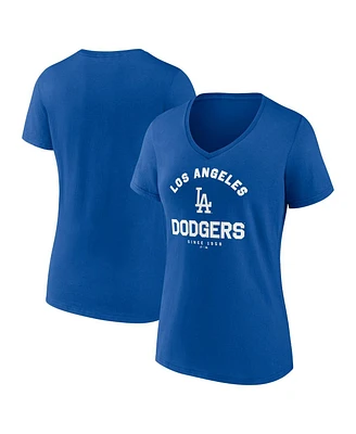 Logo Athletic Women's Royal Los Angeles Dodgers Unrivaled V-Neck T-Shirt