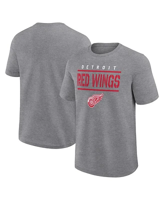 Logo Athletic Men's Heather Gray Detroit Red Wings Top Notch T-Shirt
