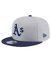 New Era Men's Gray/Navy Athletics 2-Tone Color Pack 9FIFTY Snapback Hat