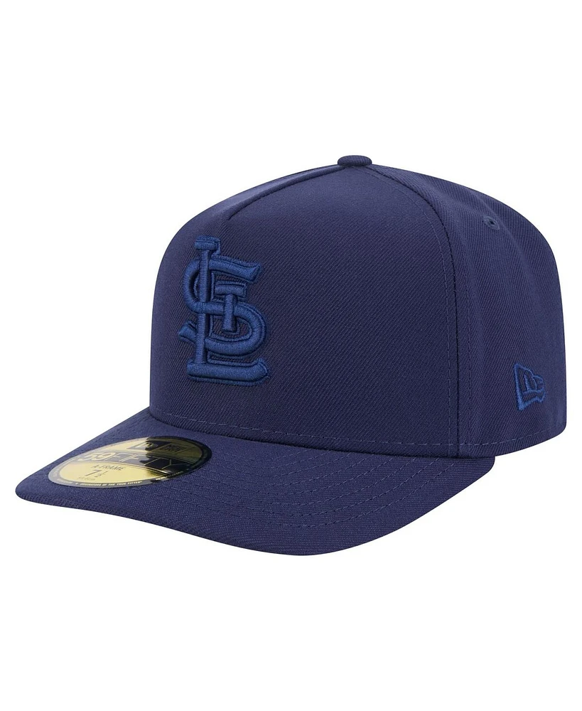 New Era Men's Navy St. Louis Cardinals Color Pack A-Frame 59FIFTY Fitted Hat