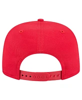 New Era Men's Red Houston Rockets Team Text Golfer Snapback Hat