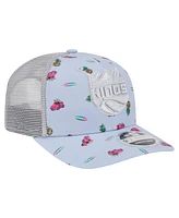 New Era Men's Light Blue/Gray Sacramento Kings Adventure Aloha Pattern 9SEVENTY Stretch-Snap Hat