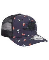New Era Men's Navy/Black Miami Dolphins Adventure Drinks Pattern 9SEVENTY Stretch snap Hat