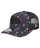 New Era Men's Navy/Black Kansas City Chiefs Adventure Drinks Pattern 9SEVENTY Stretch snap Hat