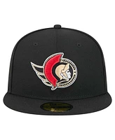 New Era Men's Black Ottawa Senators Core 59FIFTY Fitted Hat