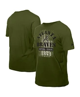 New Era Men's Green Atlanta Braves Armed Forces T-Shirt