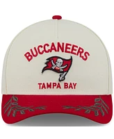 New Era Men's Cream/Red Tampa Bay Buccaneers 2025 Nfl Draft 9FORTY A-Frame M-Crown Adjustable Hat