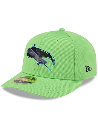 New Era Men's Neon Green Tampa Bay Rays City Connect Batting Practice Low Profile 59FIFTY Fitted Hat