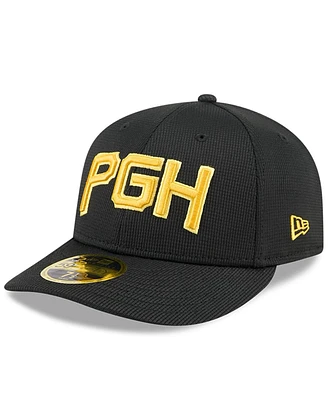 New Era Men's Black Pittsburgh Pirates City Connect Batting Practice Low Profile 59FIFTY Fitted Hat