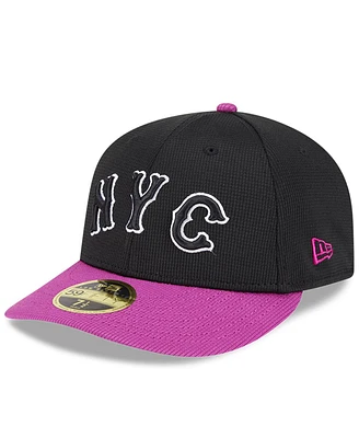 New Era Men's Charcoal/Purple York Mets City Connect Batting Practice Low Profile 59FIFTY Fitted Hat