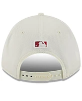 New Era Men's Cream/Red Los Angeles Angels City Connect Batting Practice 9FORTY M-Crown Adjustable Hat