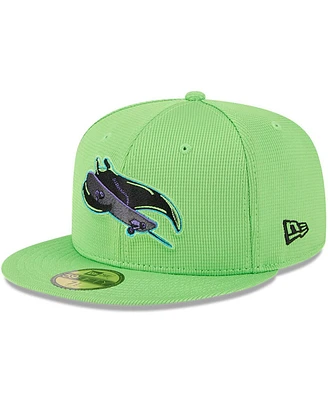 New Era Men's Neon Green Tampa Bay Rays City Connect Batting Practice 59FIFTY Fitted Hat
