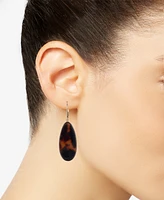 Lauren Ralph Lauren Gold-Tone Tortoise Large Drop Earrings