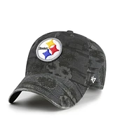 '47 Brand Men's Black Pittsburgh Steelers Fiji Clean Up Adjustable Hat