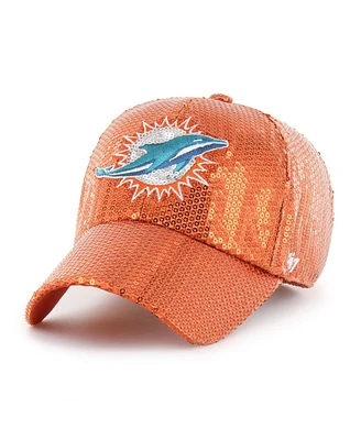 '47 Brand Women's Orange Miami Dolphins Dazzle Clean Up Adjustable Hat