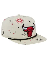 New Era Men's Cream Chicago Bulls Lunar Golfer Snapback Hat
