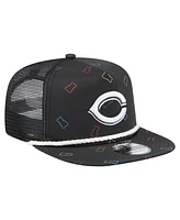New Era Men's Black Cincinnati Reds Gummy Golfer Trucker Adjustable Hat