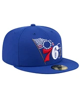 New Era Men's Royal Philadelphia 76ers State Stitch 59FIFTY Fitted Hat