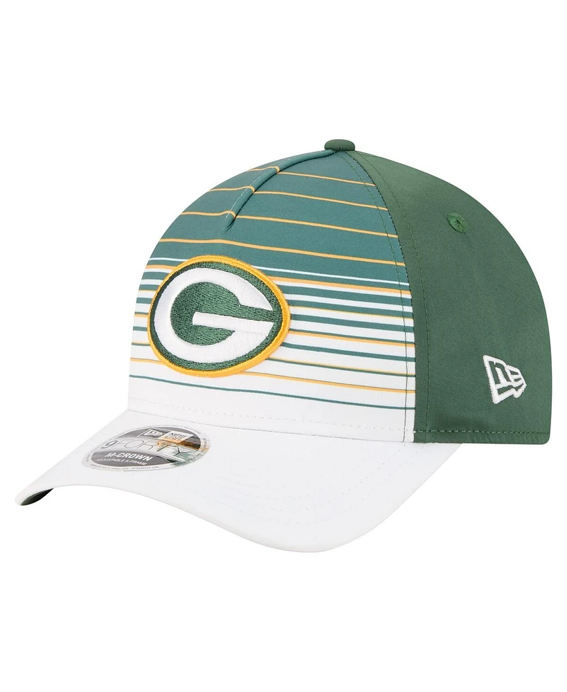 New Era Men's White/Green Green Bay Packers Adventure Gradient 9FORTY M-Crown A-Frame Adjustable Hat