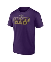 Logo Athletic Men's Purple Baltimore Ravens Best Dad T-Shirt