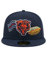 New Era Men's Navy Chicago Bears State Stitch 59FIFTY Fitted Hat