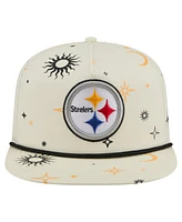 New Era Men's Cream Pittsburgh Steelers Celestial Golfer Adjustable Hat