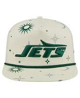 New Era Men's Cream New York Jets Celestial Golfer Adjustable Hat