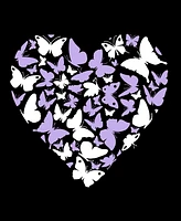La Pop Art Men's Butterfly Heart Premium Blend Word T-Shirt