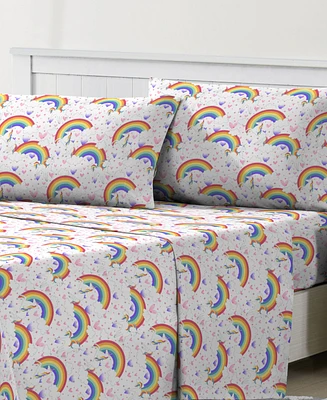Dream Factory Unicorn Rainbow -Pc. Sheet Set