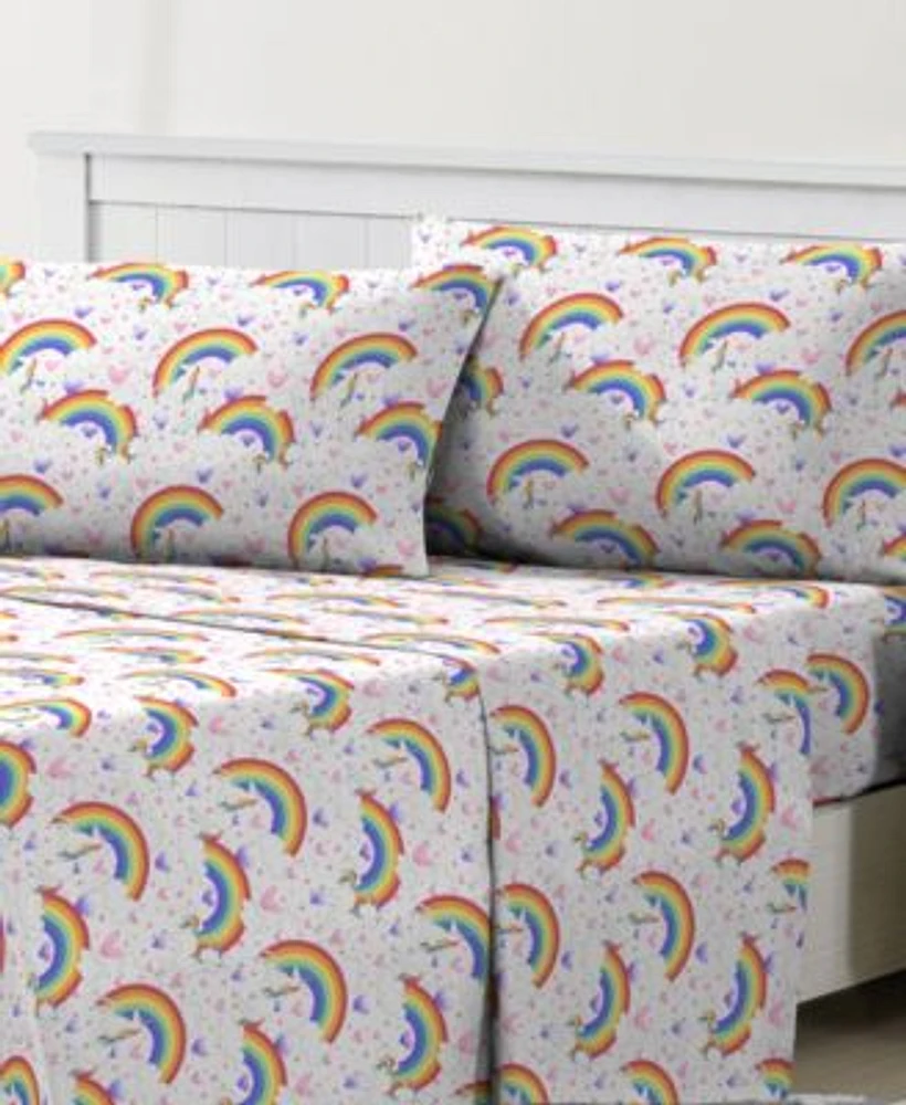 Dream Factory Unicorn Rainbow Sheet Sets