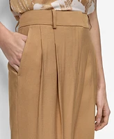 Dkny Women's High-Rise Sueded Canvas Pants
