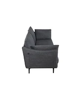 2.5 Seater Sofa For Primary Living Space, Bed Room, Office, Usb Charge Port, 2 Pillows,Metel Legs