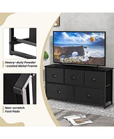 Dresser Storage Tower with 5 Foldable Cloth Storage Cubes