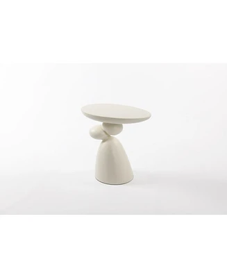 Modern Fiberglass End Table, Minimalist Living Room Decor