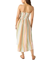 O'Neill Juniors' Devyn Low Tide Striped Strapless Dress