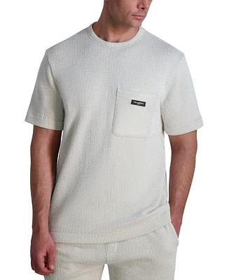 Karl Lagerfeld Paris Men's Textured Oversized T-Shirt