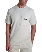 Karl Lagerfeld Paris Men's Textured Oversized T-Shirt