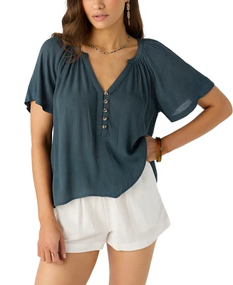 O'Neill Juniors' Aylee Split-Neck Top