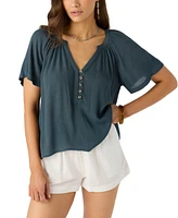 O'Neill Juniors' Aylee Split-Neck Top
