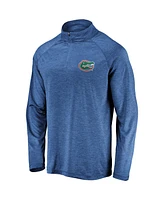 Fanatics Men's Royal Florida Gators Lightweight Striated Raglan Quarter-Zip Sweatshirt