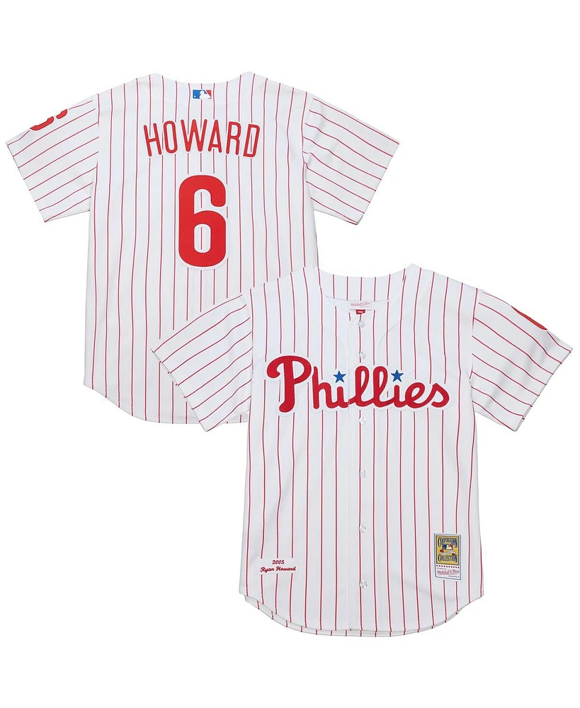 Mitchell & Ness Men's Ryan Howard White Philadelphia Phillies Cooperstown Collection Authentic Jersey
