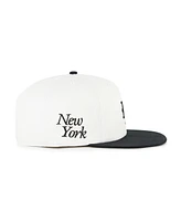'47 Brand Men's White/Black New York Mets Foundation Captain Snapback Hat