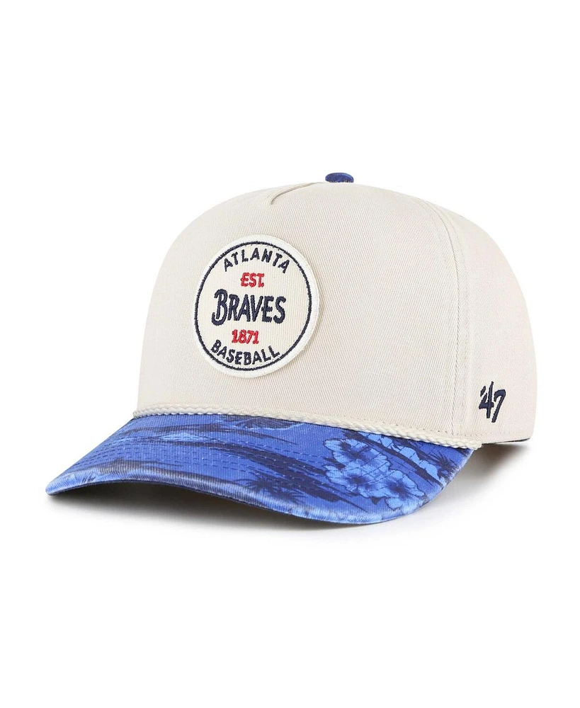 '47 Brand Men's Cream/Navy Atlanta Braves Fiji Rope Hitch Adjustable Hat