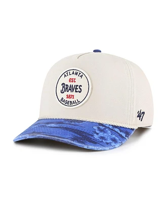 '47 Brand Men's Cream/Navy Atlanta Braves Fiji Rope Hitch Adjustable Hat