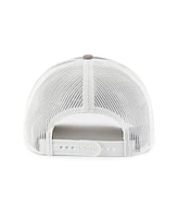 '47 Brand Men's Gray/White Cleveland Guardians Tide Sweep Rope Trucker Adjustable Hat