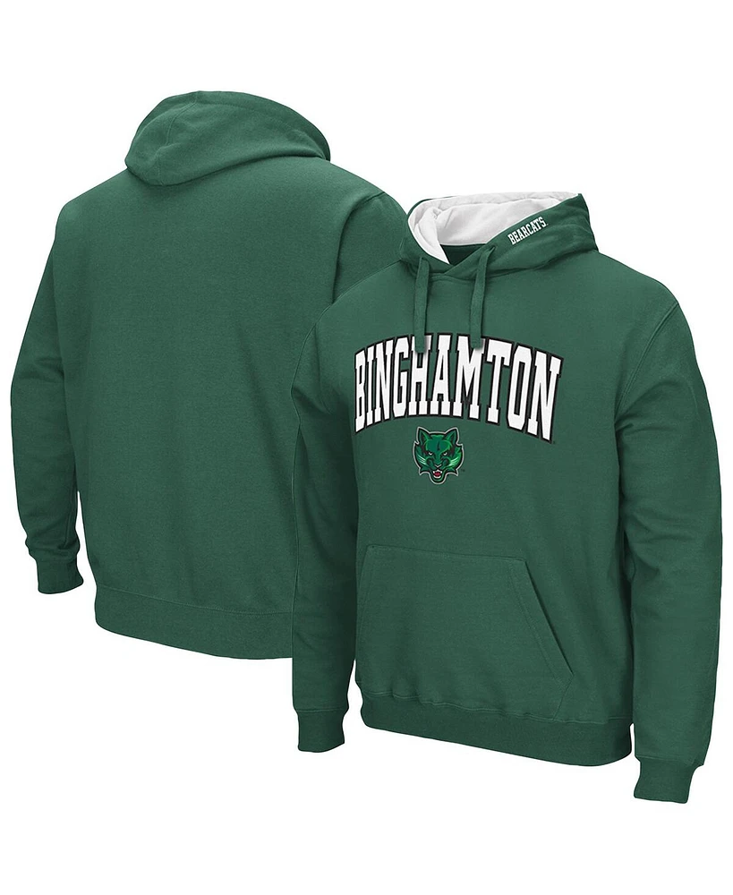 Colosseum Men's Green Binghamton Bearcats Arch Logo 3.0 Pullover Hoodie