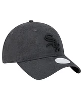 New Era Women's Black Chicago White Sox Tonal Floral 9TWENTY Adjustable Hat