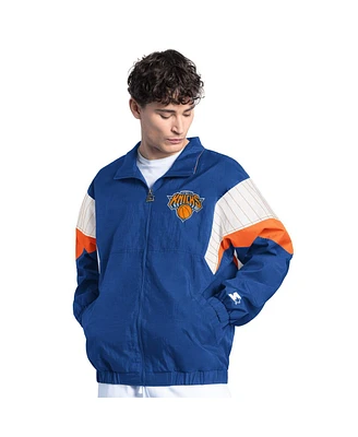 Starter Men's Blue New York Knicks Yard Line Full-Zip Jacket